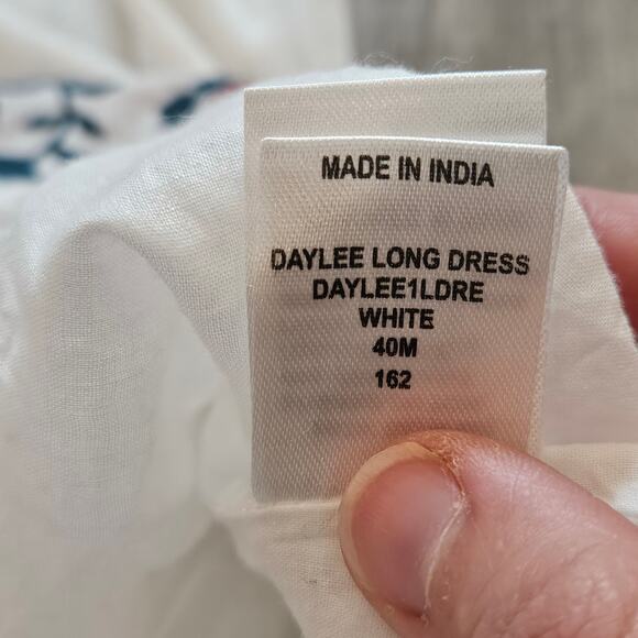 Antik Batik Daylee Long Dress Size M Floral Embroidered Boho Maxi V-Neck Boho - Picture 12 of 14